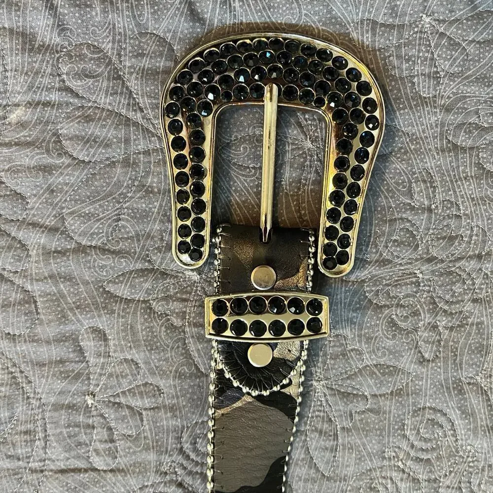 Elite vintage western camo bling studded‎ belt